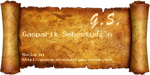 Gasparik Sebestyén névjegykártya